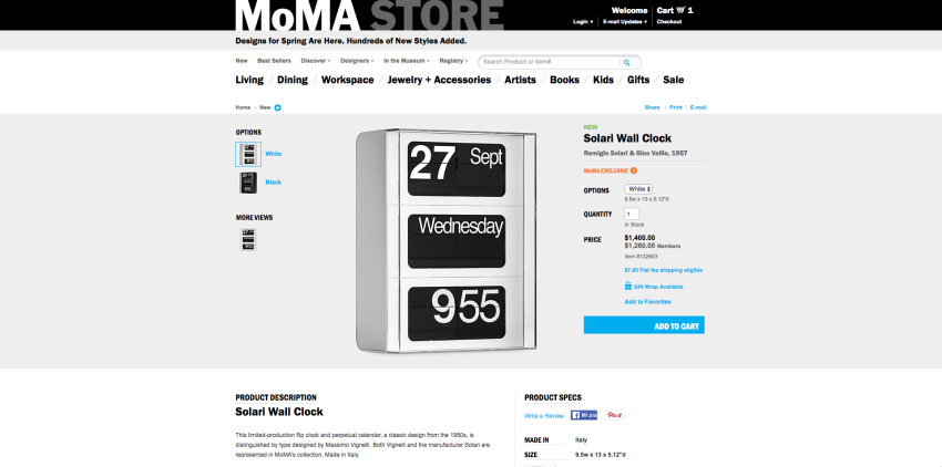 MoMA online design store